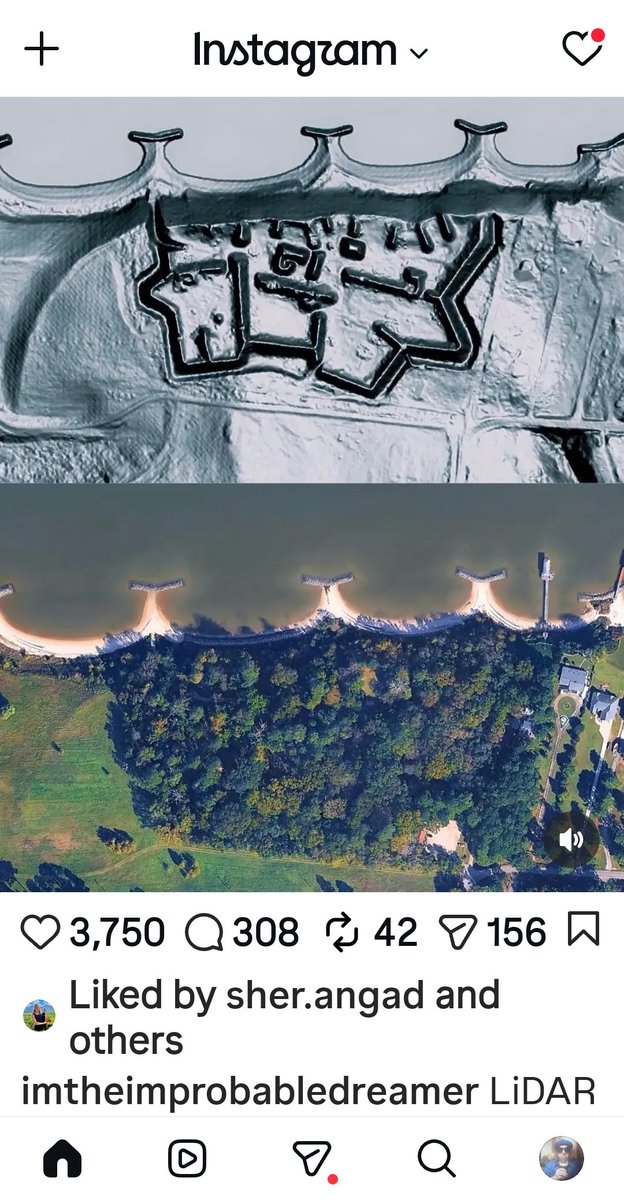 don_mcnally's tweet photo. @SprinterPress After looking at this lidar photo, I realized the shore break in California could use this type of Jetty System. 
We should copy the Olde Ways. Arches are so important.♧ https://t.co/GJ2A3GAc7j