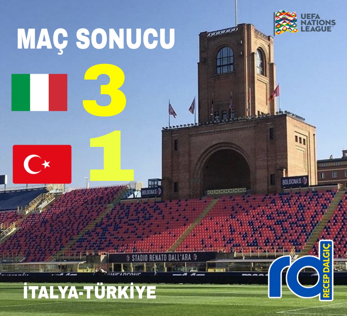 RecepDalgic57's tweet photo. Maç Sonucu 
İtalya-Türkiye
#TURITA #BizimÇocuklar #MilliTakım #UEFANATİONSLEAGUE https://t.co/yBdacOSAKR
