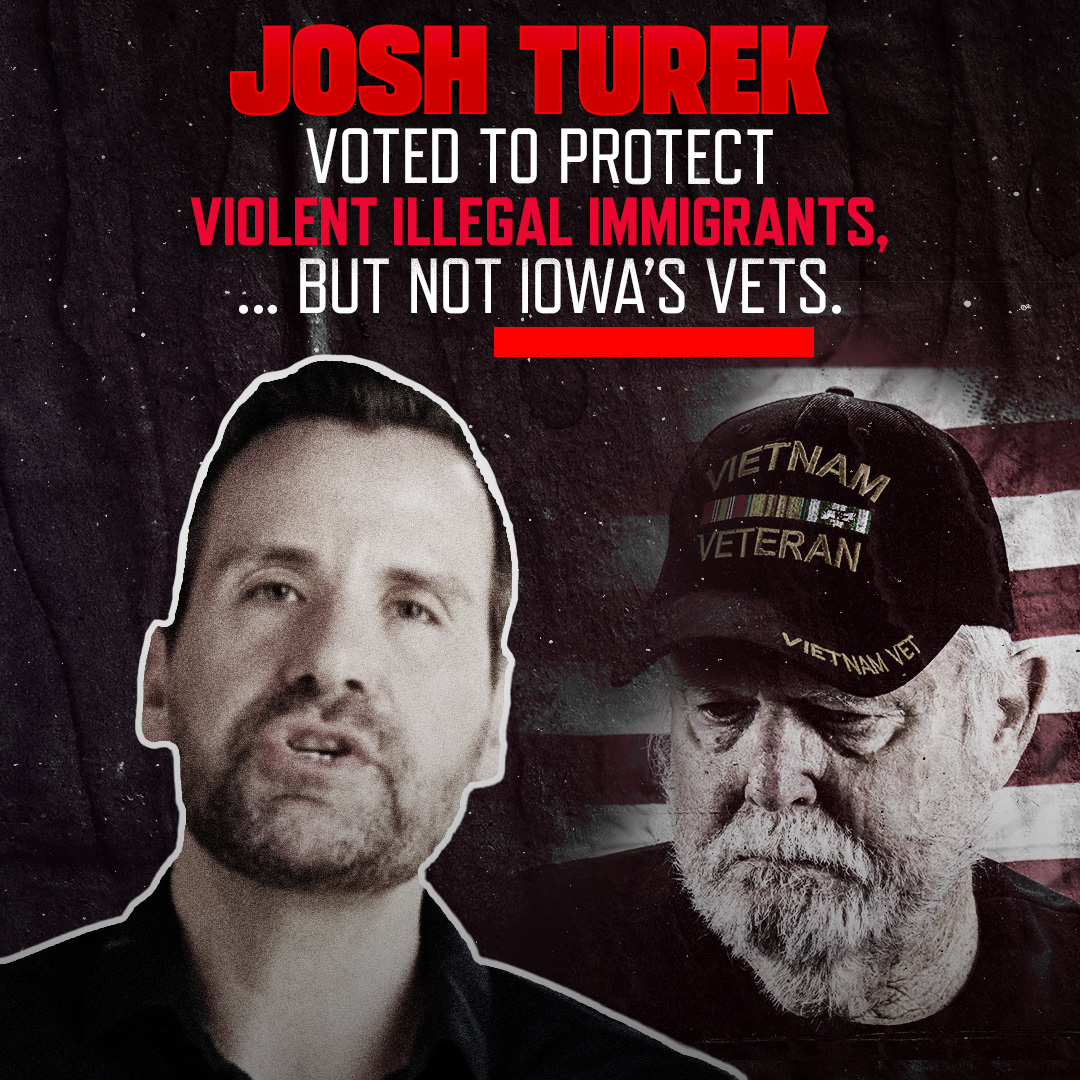 TruthAboutTurek's tweet photo. Liberal politician Josh Turek skipped the vote to fund the programs our veterans rely on but showed up to protect violent illegal immigrants from law enforcement.

Make it make sense.

Turek WILL show up for illegals, but not for our VETS?

Josh Turek only shows up for himself.