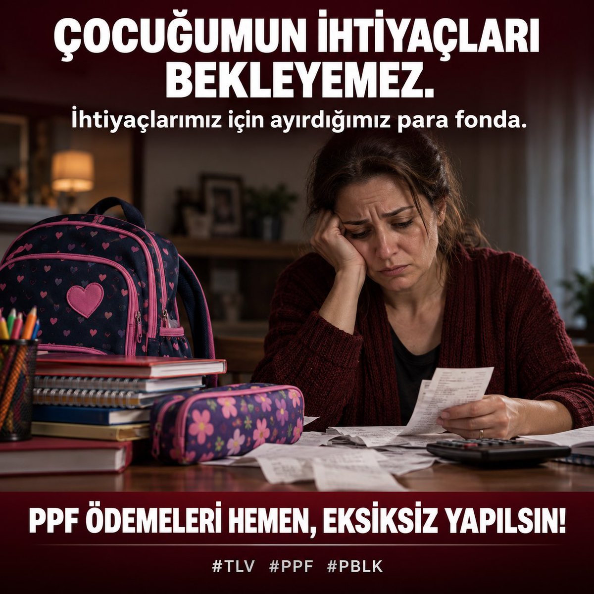 Ballikuyumcu's tweet photo. Çocuğumun okul çantası,kırtasiyesi, günlük ihtiyaçları.. Bunlar için ayırdığım para PPF’de bekliyor

Çocuklarımızın ihtiyaçları ertelenemez. Kendi paramıza erişmek istiyoruz!

HEMEN,EKSİKSİZ ödeme!
@RTErdogan @memetsimsek 
#TLV #PPF #PBLK #ppfileoynamatamöde
#FonMagdurlarınıDuyun https://t.co/gBppOmWk71