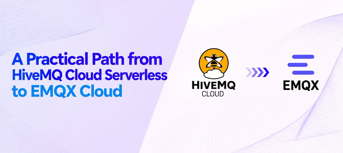 EMQTech's tweet photo. HiveMQ Cloud Serverless, including PAYG, will be retired on Dec. 31, 2026.

If you’re planning your next step, we’ve put together a practical migration path to EMQX Cloud, from assessing your workload to testing and cutover.

https://t.co/hm8epVFmiJ https://t.co/JAfPmykSs5