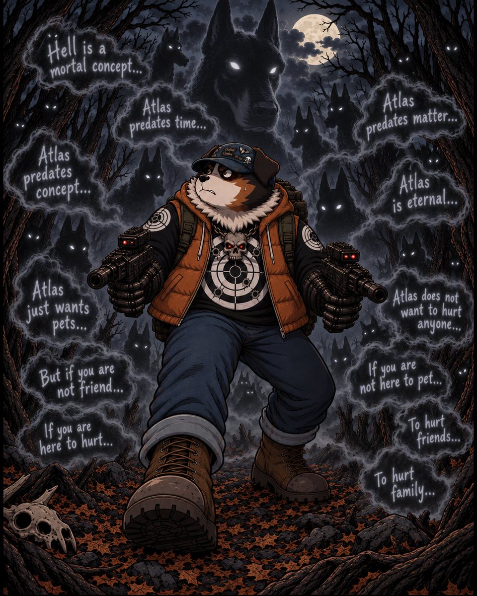 ModDogHQ's tweet photo. Atlas gave him every opportunity to turn around.

Threatening his family is simply the point where “friendly dog” stops being the relevant description.

And when Atlas says “disappear,” he means it.

You should have just pet the dog @D4RKN3SSV3NG4N https://t.co/yAPyTxeZa4
