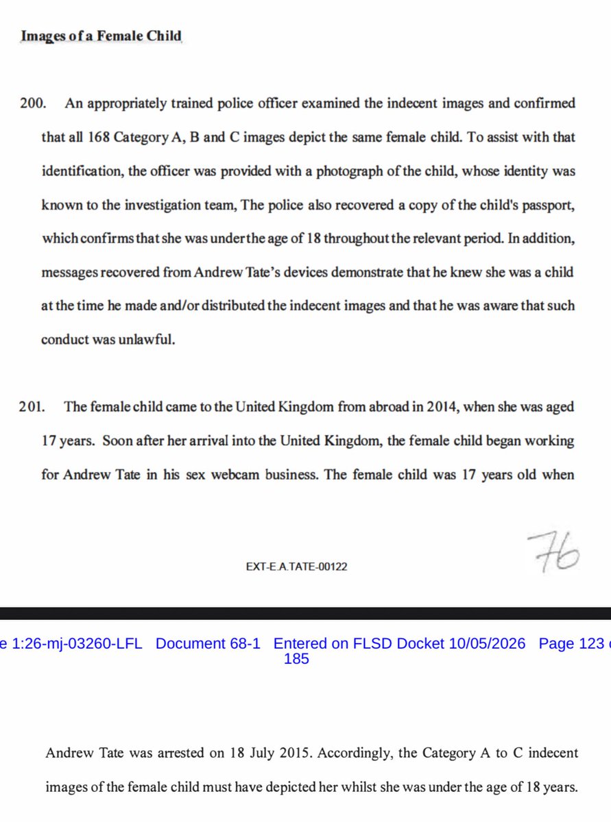 CrayonMurders's tweet photo. The document reveals more details regarding the images of a female child:

“The police also recovered a copy of the child's passport, which confirms that she was under the age of 18 throughout the relevant period.” https://t.co/UsmvmrbHt9
