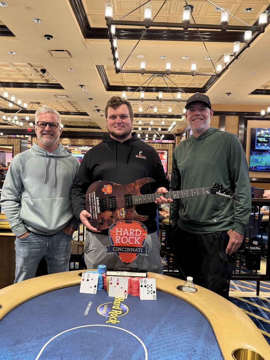 PokerCincinnati's tweet photo. 🍁 2026 Hard Rock Fall Classic 🍁

🏆 Main Event $400K Winner!

Congratulations to Niles L. winner via chop taking down the lions share! 🎉 https://t.co/rTscbnoAAV