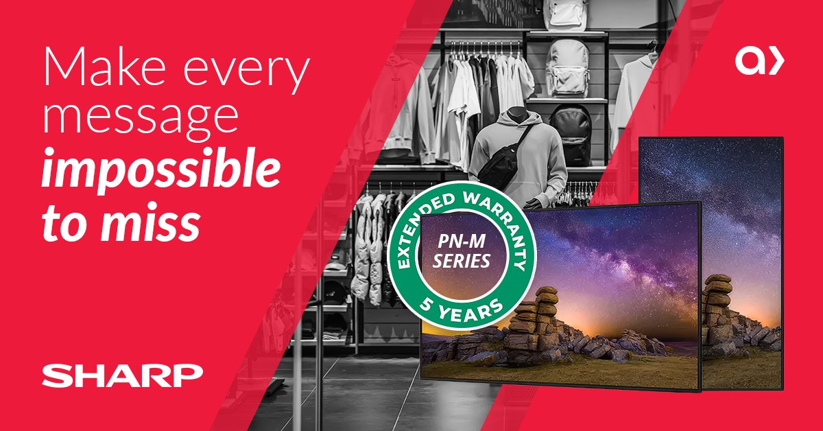 AlmoProAV's tweet photo. 🚨 Help customers capture attention with bright 4K UHD signage built for dependable performance. The Sharp PN-M552 delivers vivid visuals and reliable operation for retail, education, dining, and corporate spaces.

Explore the display ⟫ https://t.co/3UP0BlI5U0

@SharpBusinessUS  
#ProAV #DigitalSignage #ProDisplays