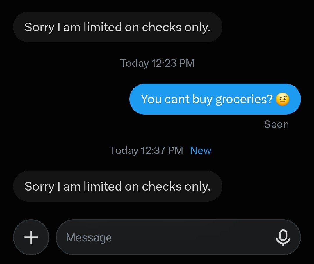 amal_Thea4's tweet photo. So... you *can't* buy groceries?? Broke losers stop coming at me challenge https://t.co/cOtxGVUSHw