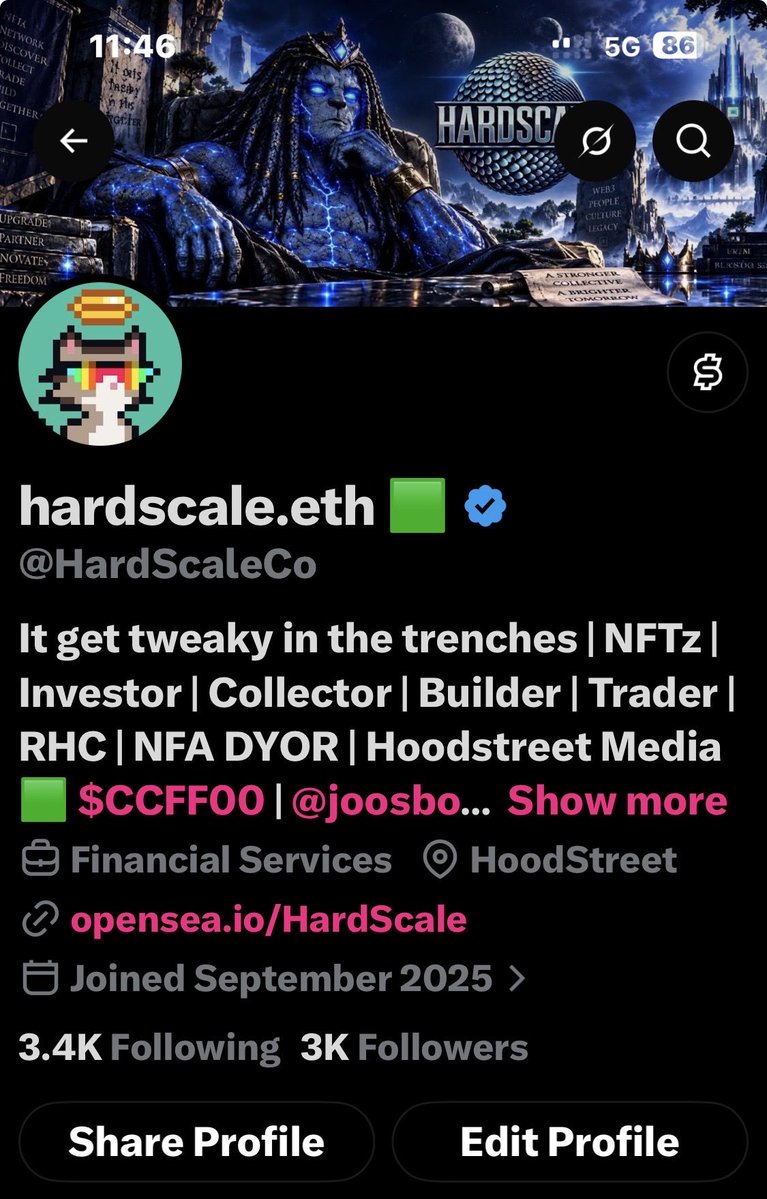 HardScaleCo's tweet photo. So, we hit 3,000 followers some days ago. And I wanted to make sure we were really locked in before I made the announcement.

Thank you to everyone’s support, I appreciate every one of you ☺️💚

As a token (NFT) of my appreciation I’m going to give away 30 random NFTs…. x1 NFT to 30 different people‼️
~~~~~~~~~~~~~~~~~
Requirements: 

• Must Follow Me ✅
• Like and Repost 
• Drop your EVM wallet address in the comments

~~~~~~~~~~~~~~~~~
That’s it, short and simple.

Mention any friends you’d like to share the opportunity with 👥

48 hours to enter ⏳💚
LFGGGGGGGGGG