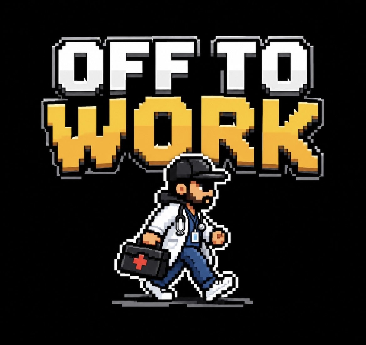 TheMoonGoon's tweet photo. We all work especially #doctors 
#OFFTOWORK Launching soon! 
@DrOz @DrKumarVishwas @jordanbpeterson @orangie https://t.co/t8Pr2R45uj