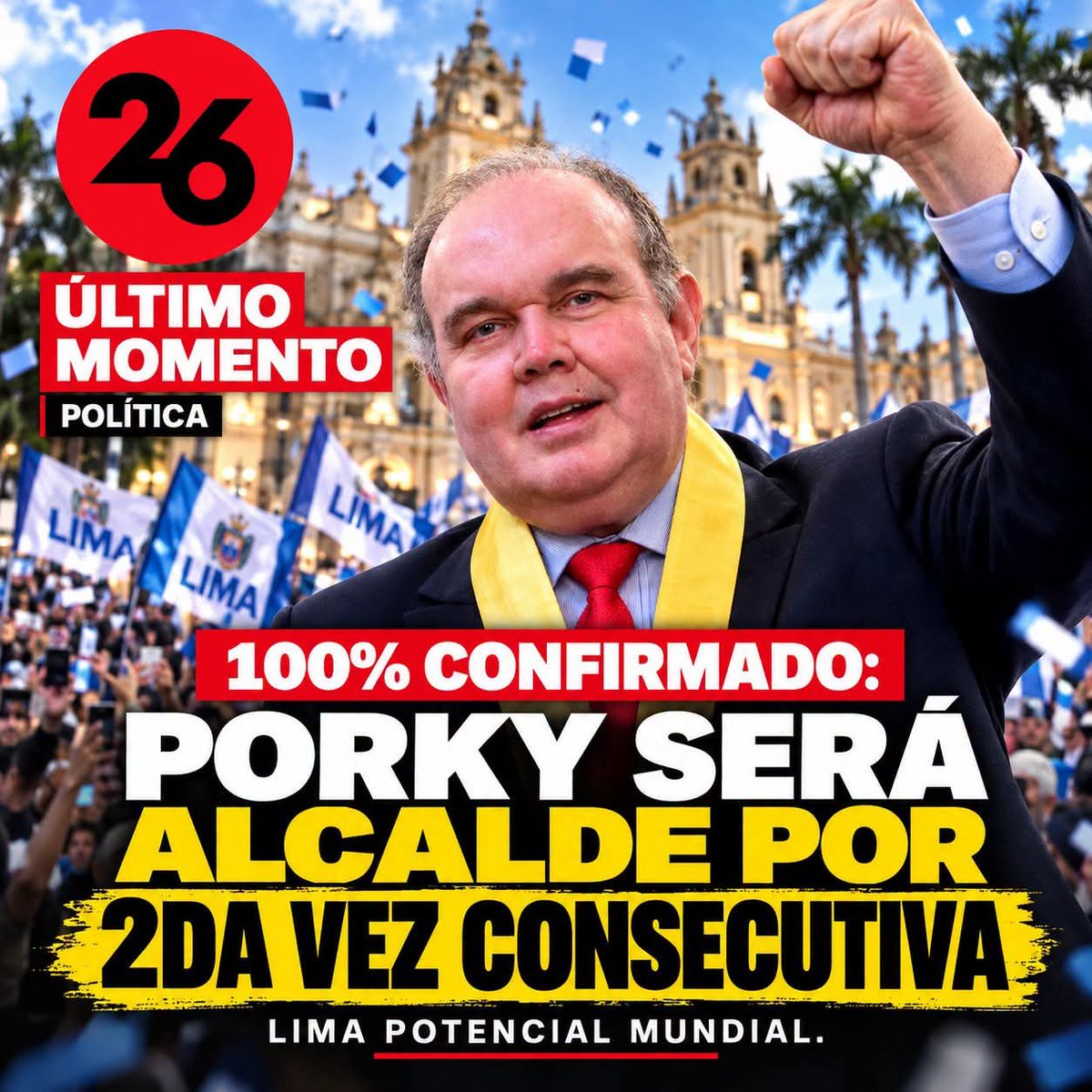 GLORIAMari22066's tweet photo. EN LIMA YA TIENEN NUEVO ALCALDE UNO QUE HA DEMOSTRADO EFICIENCIA RESPONSABILIDAD Y CRECIMIENTO 

MUY BUENA ELECCIÓN POR UN FUTURO MEJOR 🇵🇪🇵🇪🇵🇪 https://t.co/Fy52FIOFnJ