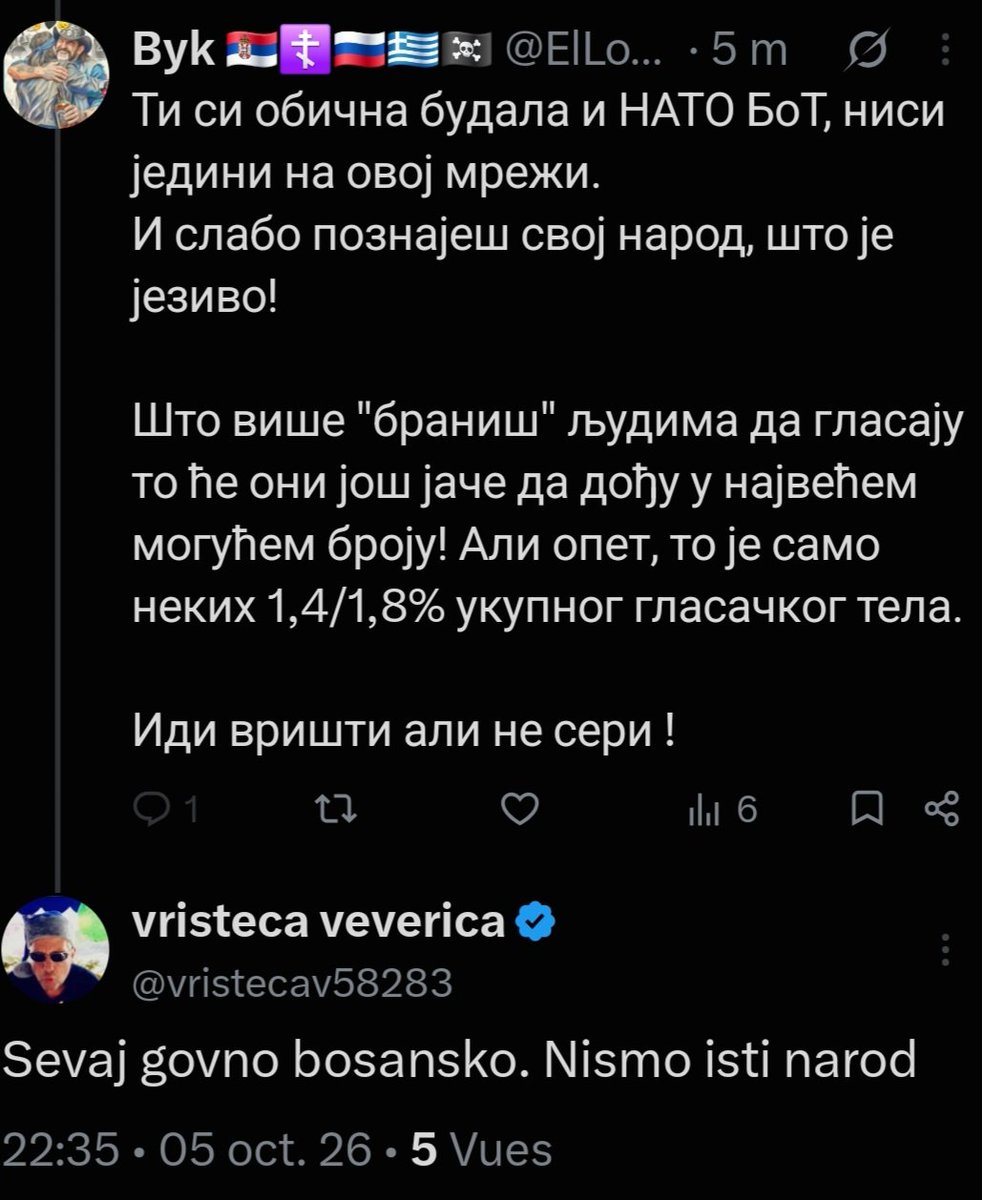 ElLoboFromRS's tweet photo. Вриштеће мало ванаго, вришти као неплаћена раваку са услугу, ништа чудно.
Плакаће тешко на одређен датум. https://t.co/SL3IuS37DU