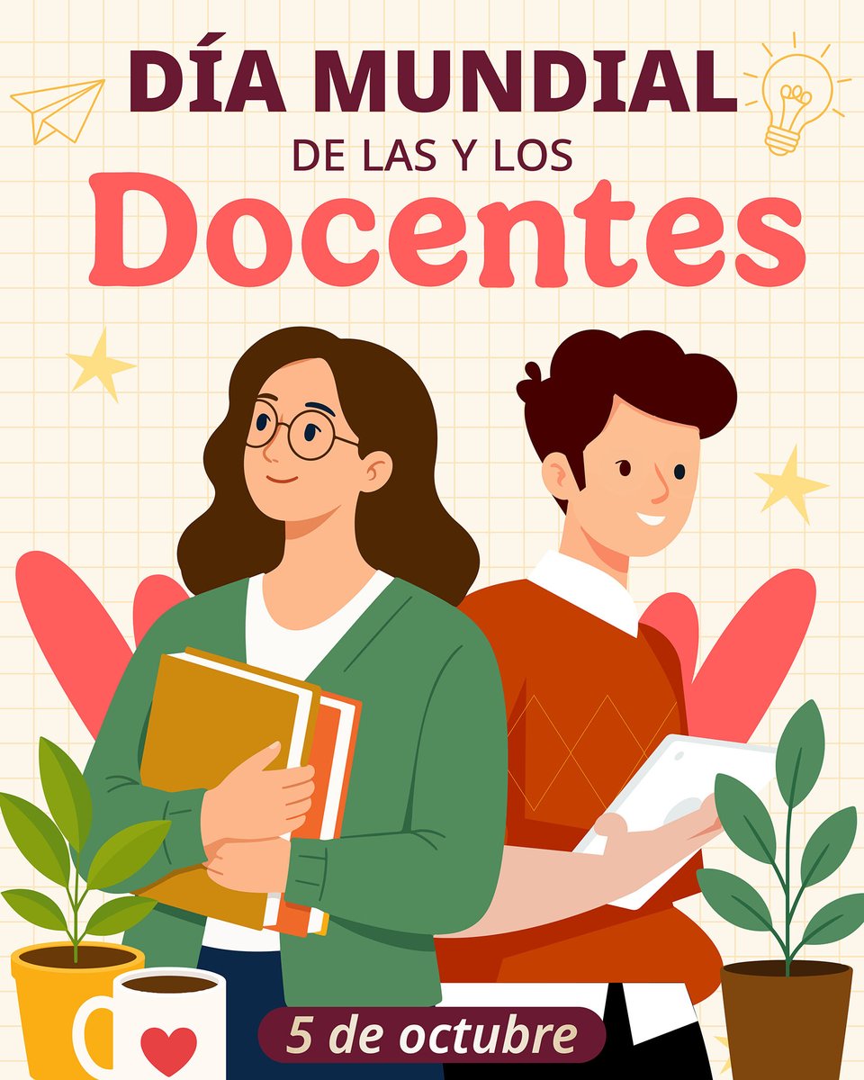 bienestarmx's tweet photo. 📚 Educar es abrir caminos y construir futuros.

En el #DíaMundialDeLasYLosDocentes nuestro reconocimiento a quienes, desde las aulas y las comunidades, acompañan a niñas, niños y jóvenes en su aprendizaje y contribuyen a construir una sociedad con más oportunidades.
👩‍🏫 👨‍🏫 https://t.co/n2ZrpnSrN7
