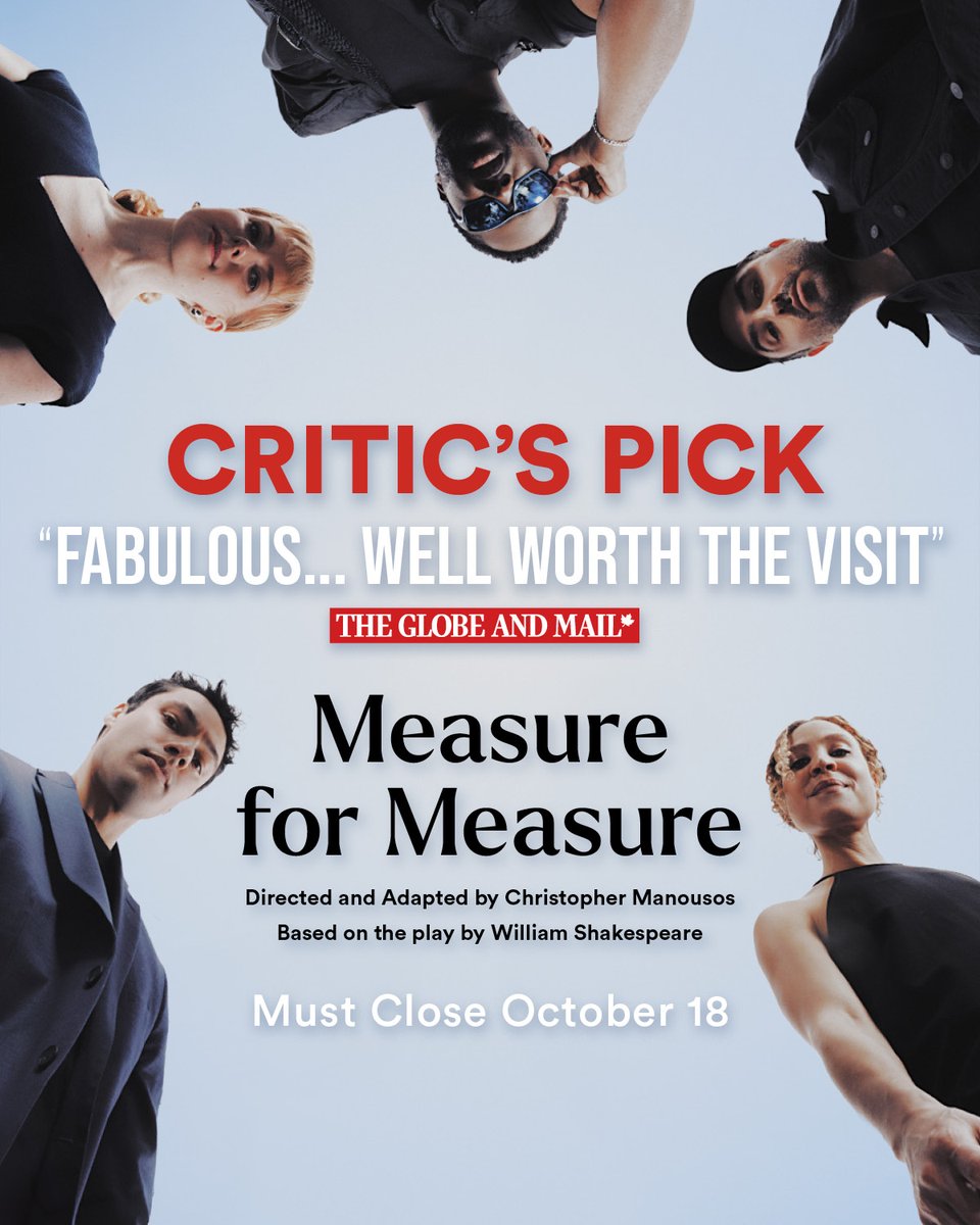 crowstheatre's tweet photo. It’s official: MEASURE FOR MEASURE’s final performance will be Sunday, October 18. 
Tickets for the first three weeks sold out, and tickets for October performances are already 80% sold with the final dates selling fast.

MEASURE FOR MEASURE
🎟️ https://t.co/RnZfeKhoXO https://t.co/FyrZcoThzs