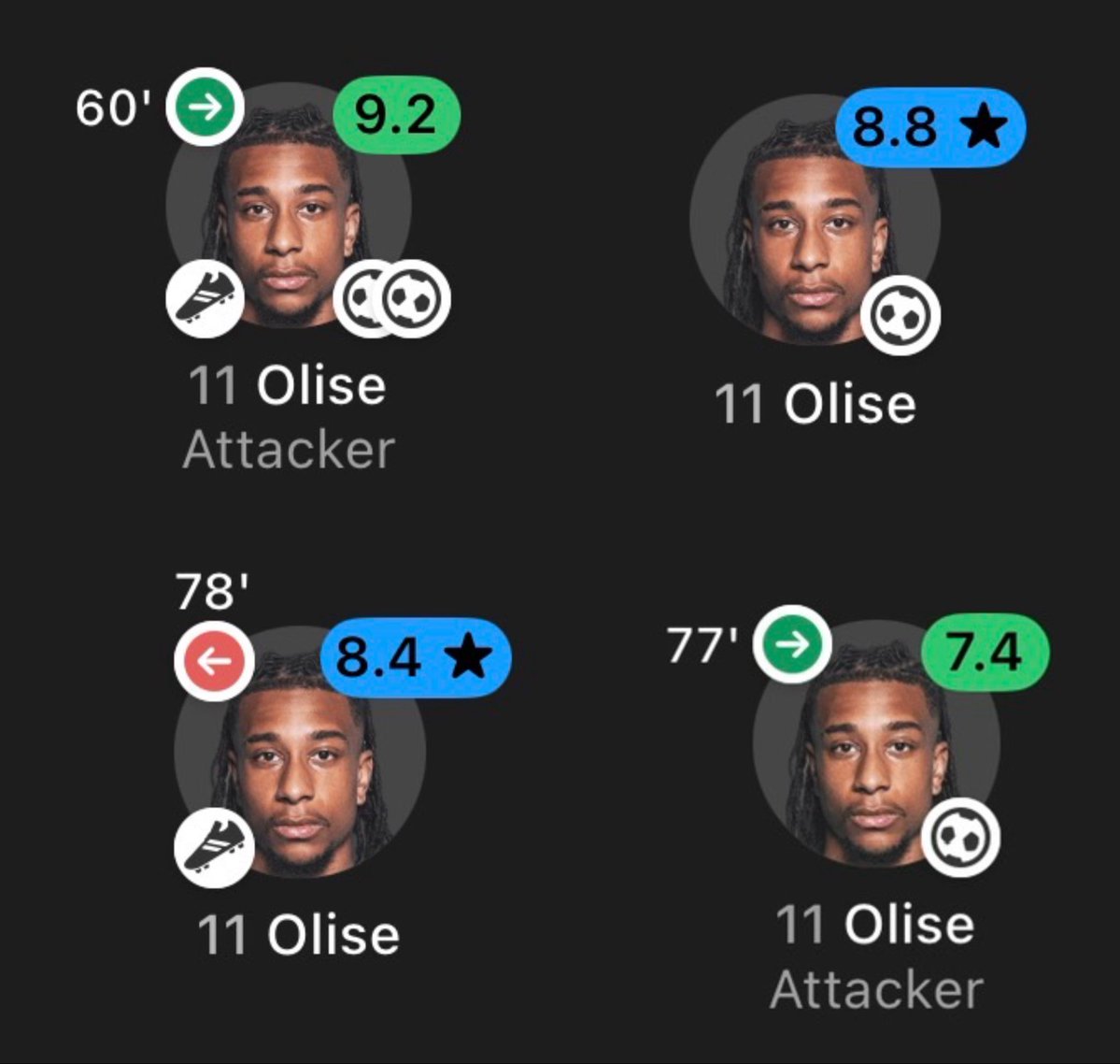 UTDTrey's tweet photo. Micheal Olise this International break… https://t.co/VIX7MIbcUO
