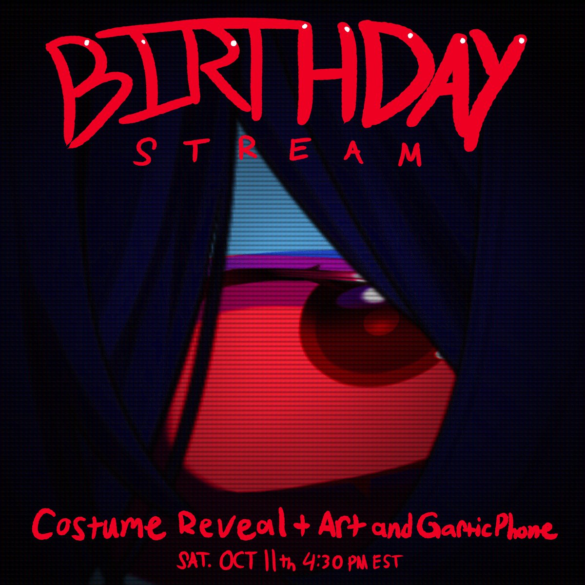 SpompertSpompin's tweet photo. A little late but.....
🎃🦇BIRTHDAY STREAM🦇🎃
Join me on OCTOBER 11th 4:30 EST for some chill hanging out then GARTIC PHONE WITH FRIENDS!!! Viewers are also welcome~
Let's make this a fun day, yeah? https://t.co/dIUygBLJTF