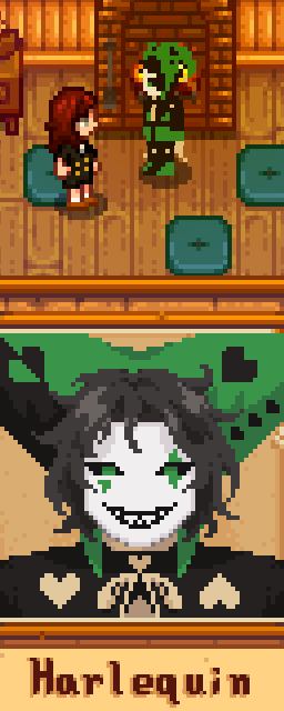 Sephiya_TFC's tweet photo. [TFC - Stardew Valley Retexture Release]

I've created a retexture based on the Pierrot and Harlequin from The Freak Circus

Languages supported: English, Portuguese, Spanish, Korean, Japanese, and Chinese

For inquiries, please send a DM  Download Link ➡ https://t.co/gcaCPafgj5 https://t.co/f4iTt1A796