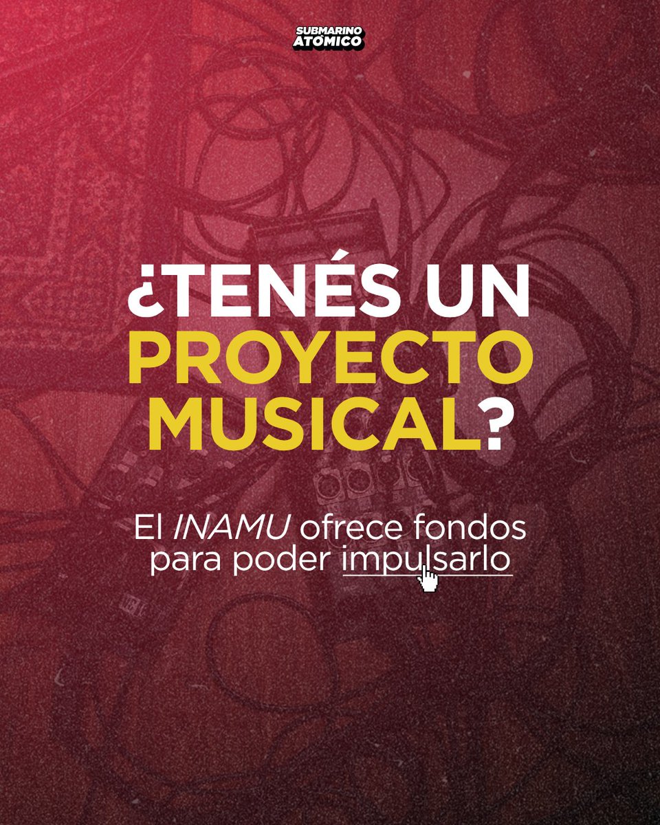 submarinoatomic's tweet photo. Si tenés un proyecto musical, esta noticia te puede interesar. 👀

El INAMU abrió su Convocatoria Anual de Fomento 2026, con aportes económicos para distintos proyectos y actividades musicales.

📌 La postulación está abierta hasta el 15 de octubre. https://t.co/ou99zXq1EW