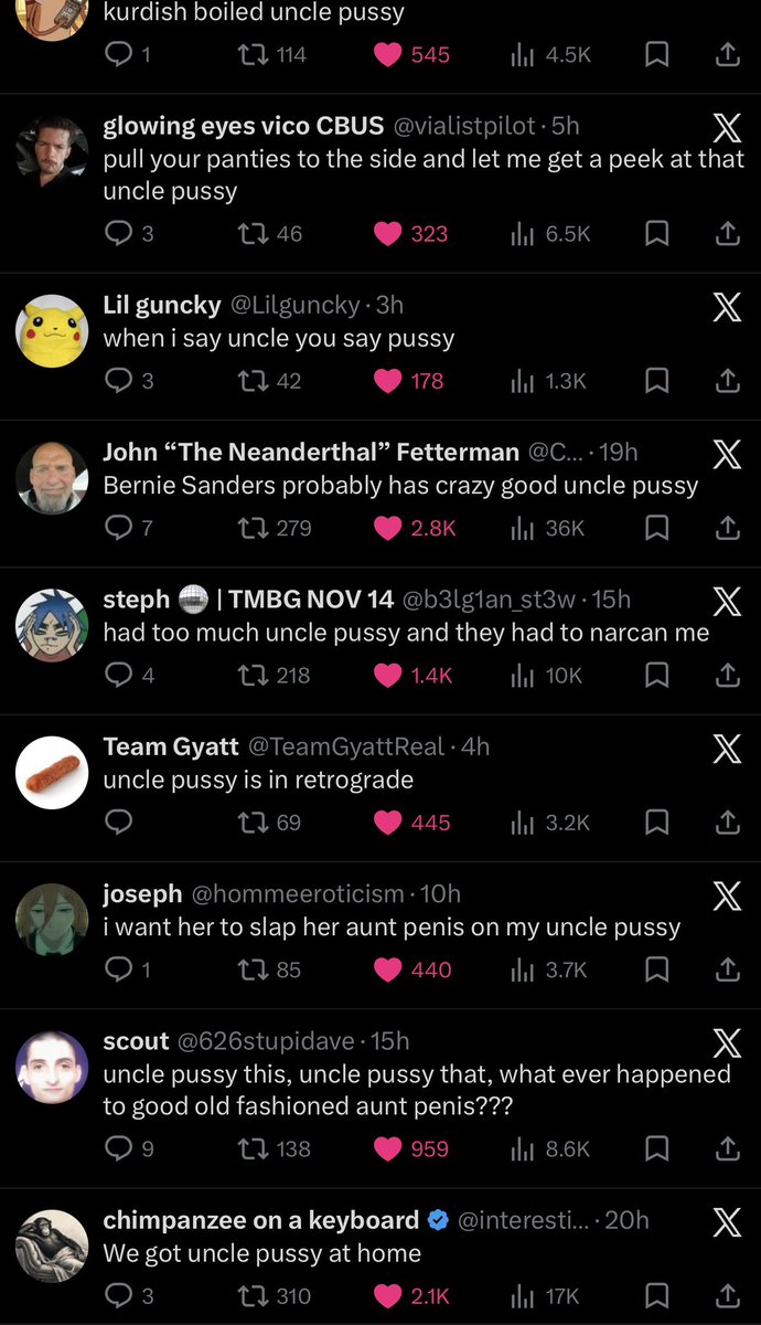 KittycatJuni's tweet photo. Curating my tl rn with uncle pussy https://t.co/eM4XZmk1RM