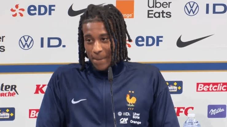 David_Ornside's tweet photo. 🚨🗣 Michael Olise on Leny Yoro's debut performance against Belgium:

🗣Reporer: "Who impres you the most tonight?"

🗣 Olise: "The whole team impressed me but, Leny Yoro was so solid for us, he did a lot of the work at the back and we're all impress because this is his debut"

"Hope to see him play more, he's a fantastic guy in person"