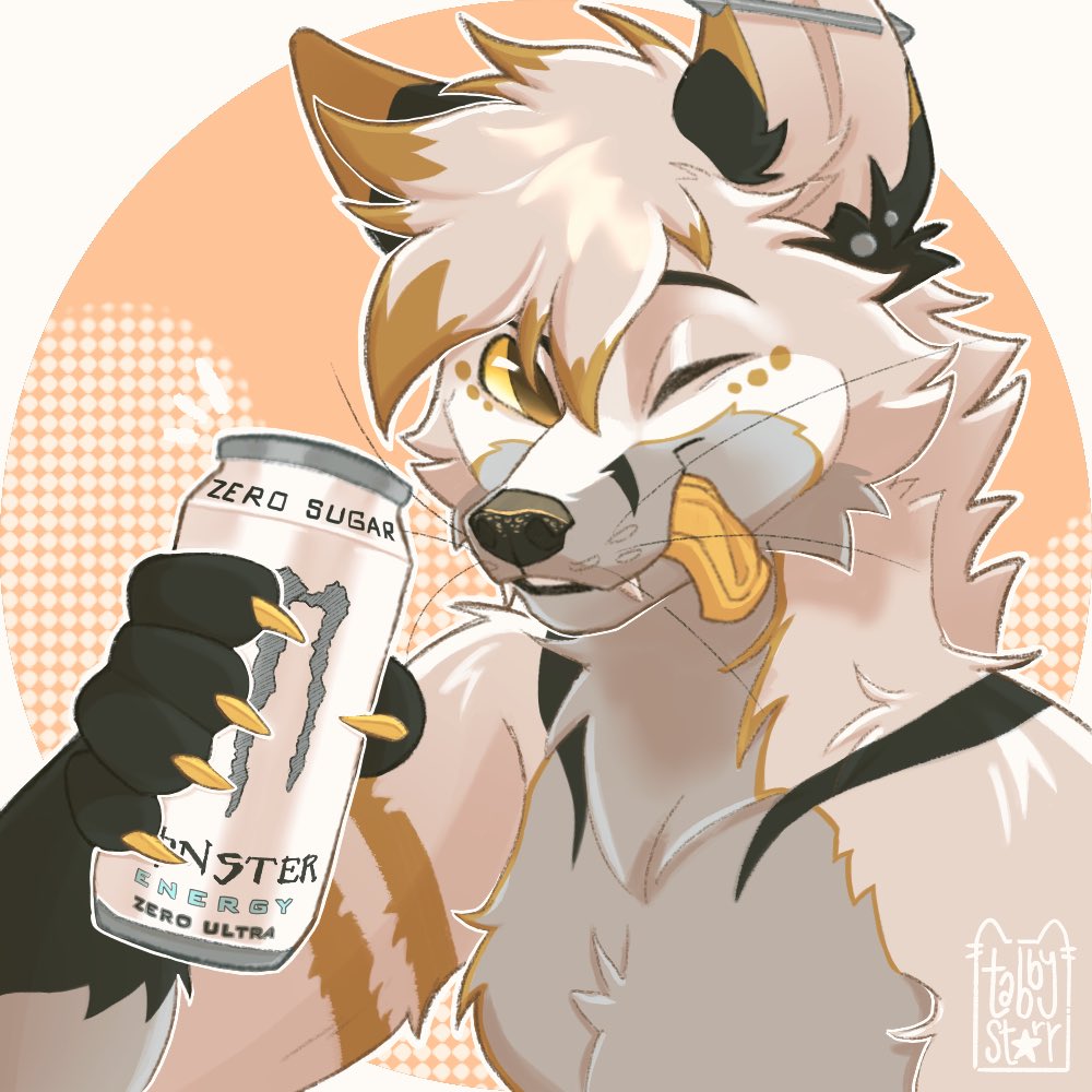 IcarusFops's tweet photo. Ugh, I love monster energy drinks… 🤍

This amazing piece is by @itstabbystarr, go check them out! https://t.co/dbKMabAl3R