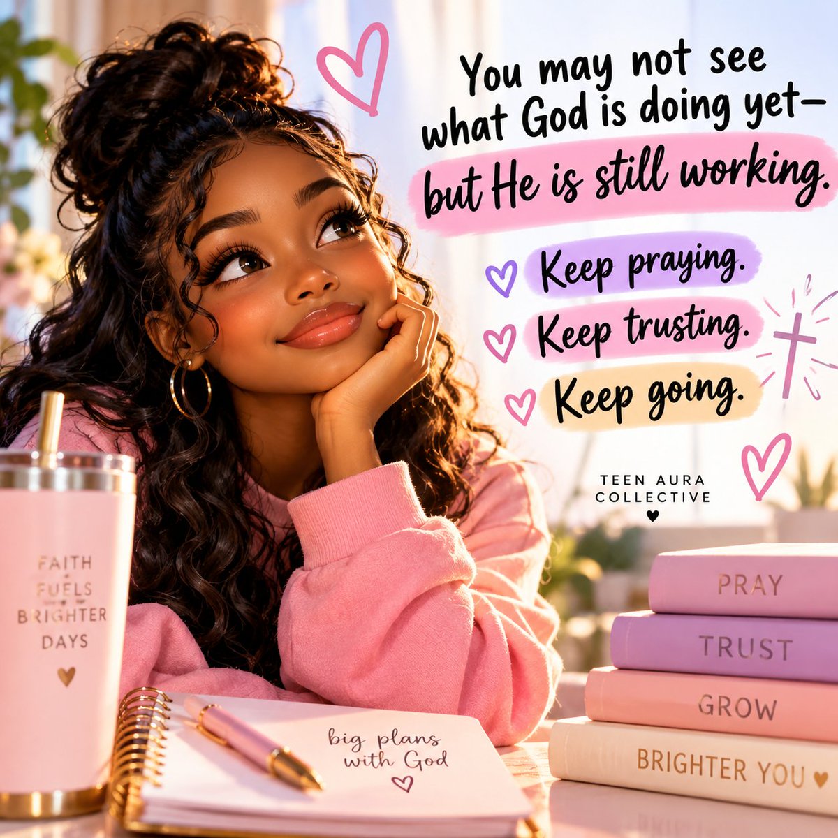 AnnBless2025's tweet photo. You don’t need to have everything figured out today. 🌷
Keep showing up. Keep growing. Keep trusting that the version of you you’re becoming is worth the wait. ✨
#TeenAuraCollective #BrighterYou https://t.co/ycFtMe646a