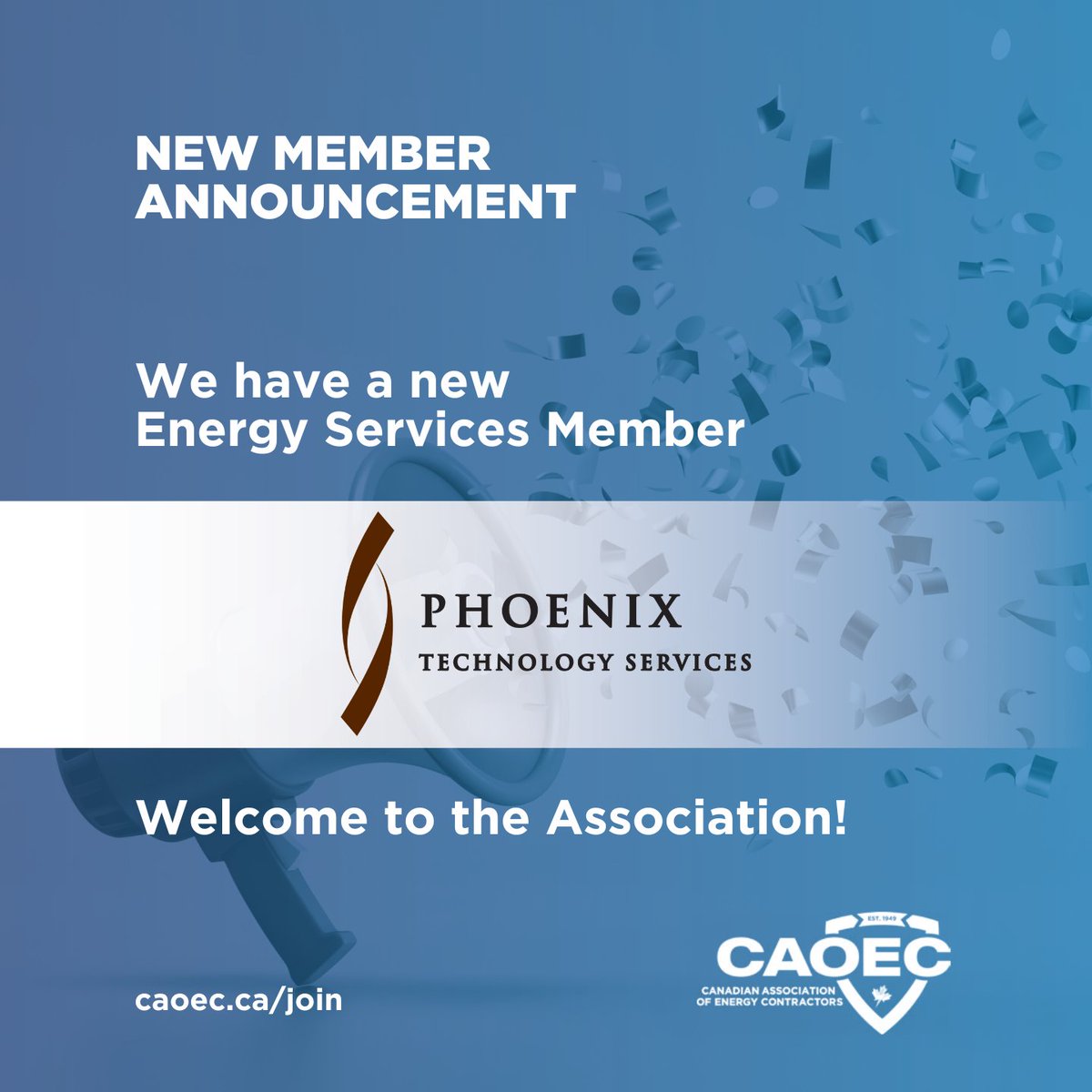 theCAOEC's tweet photo. This #MemberMonday we're giving a warm welcome to another new Energy Services Member: Phoenix Technology Services!

For more than 30 years, Phoenix has delivered market-leading directional drilling services and technologies to oil and gas operators across Canada and the U.S. https://t.co/Gb6mUVIN4E