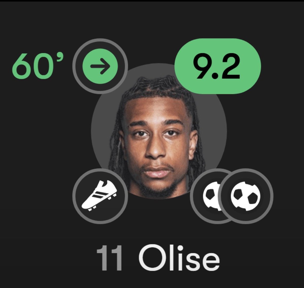 DylanMo43109394's tweet photo. Michael Olise made an immediate impact after entering on the hour, single-handedly turning the match around with a pair of goals and a helper. 
Introduced 60th minutes 🤯🔥 https://t.co/IfUxi8OLxz