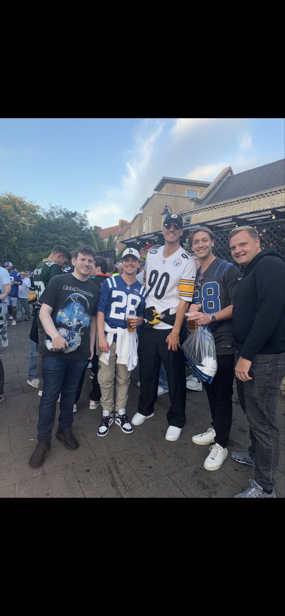 IndianapolisUk's tweet photo. Colts vs commanders, nice to see them win in person. You can really see how much the colts offence rely on JT. #Colts #fortheshoe #NFLonESPN #NFL 

For anyone wondering who the big number 90 in the TJ Watt jersey is, it’s Big Dan Burn! https://t.co/sModhJHyYW