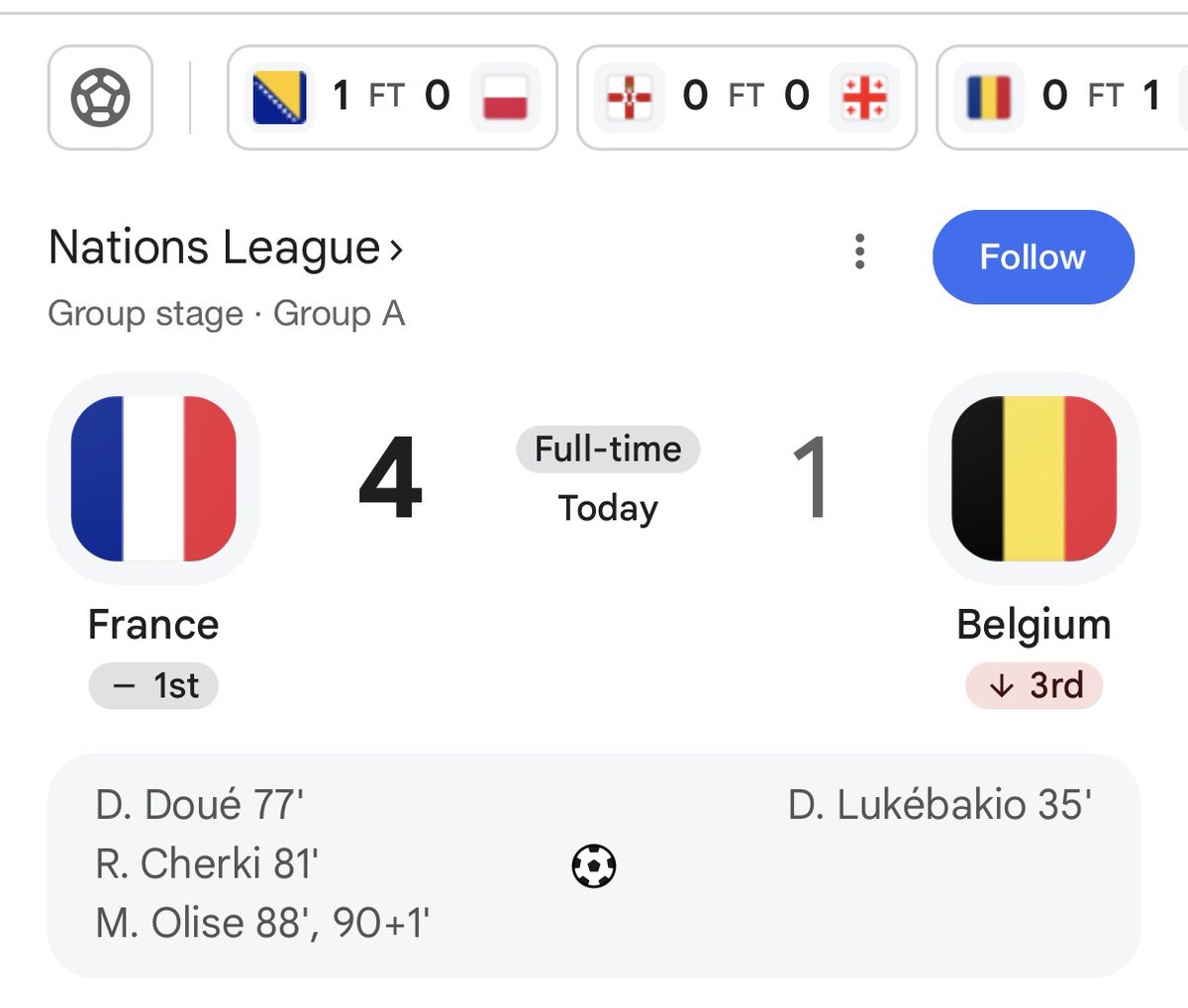 Martin981697001's tweet photo. @PaddyVIP @HottakesHotcake @StanUsmnt Might have to become a France fan now 🤣 https://t.co/nEpMlPCdq7