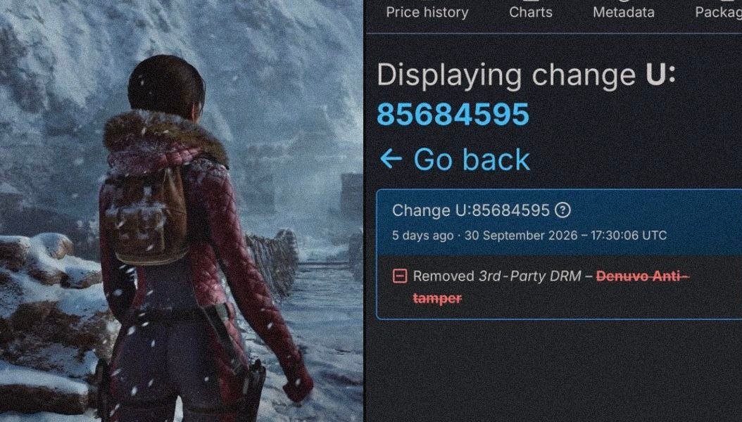 DARKCOMBUZZ's tweet photo. Tomb Raider: Legacy of Atlantis has had Denuvo removed from its Steam listing, months before its February 12, 2027 release. The timing is unusual because Denuvo is normally removed after launch, not while a game is still being sold in pre-orders. Other publishers have increasingly dropped the DRM from released titles, which makes this look less like a routine post-launch cleanup and more like a decision worth watching. The DRM debate is shifting.