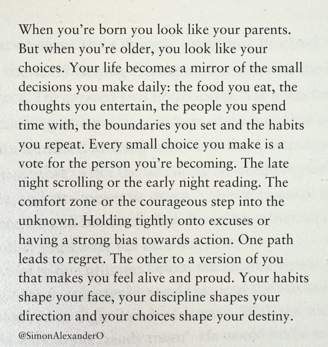 Liminal1988's tweet photo. Your life becomes a mirror of the small decisions you make daily: https://t.co/6ShESMlAIw