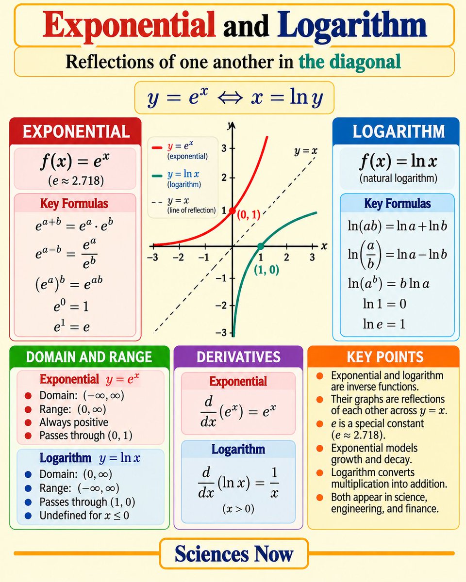 SciencesKL's tweet photo. Exponential and Logarithm 
#maths https://t.co/JapJTxXUPU