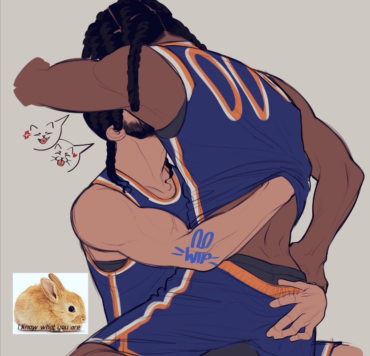 Sp1nnenlilie's tweet photo. And the season hasn’t even started yet 
#knicksyaoi #WIPㅤ https://t.co/GKxwKAnvPY