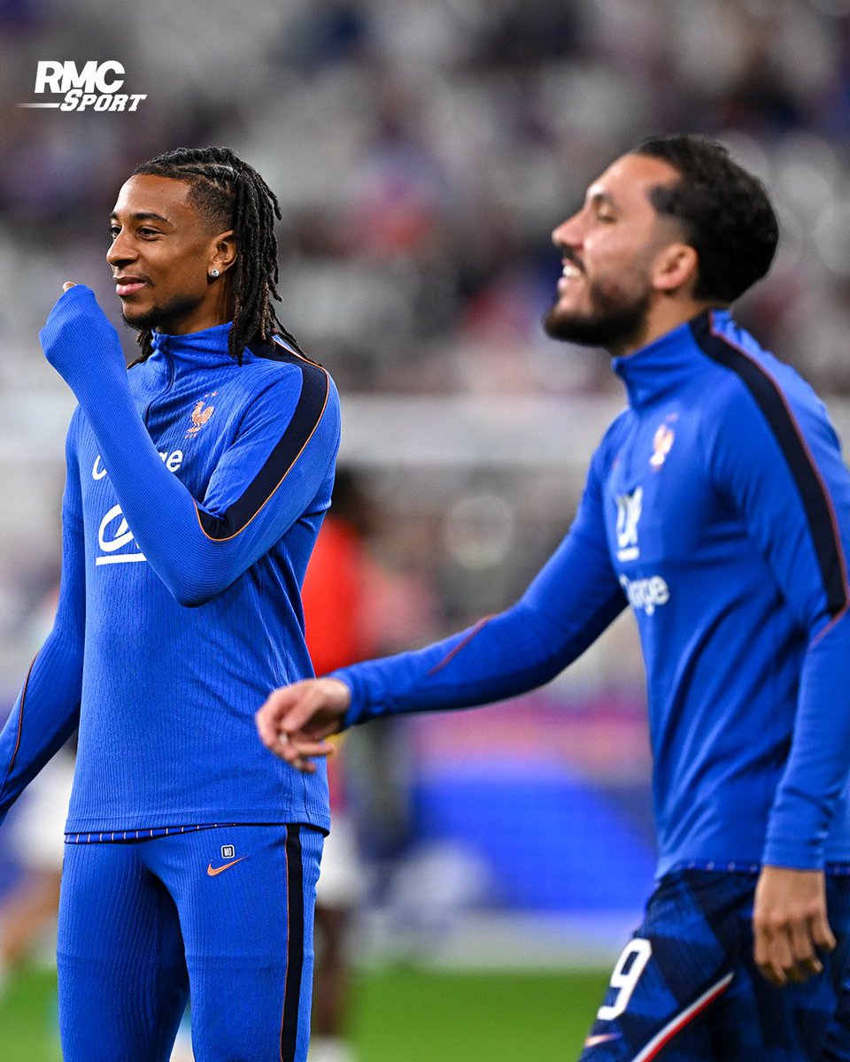 RMCsport's tweet photo. 🇫🇷🎙️ La réponse de Cherki aux rumeurs autour de sa mésentante avec Olise : "Il ne faut pas écouter tout ce qui se dit dans la presse. On a une cohésion de groupe incroyable, j'ai rarement vu un groupe qui vit si bien, ça se voit sur le terrain" https://t.co/WZZle2QLtC