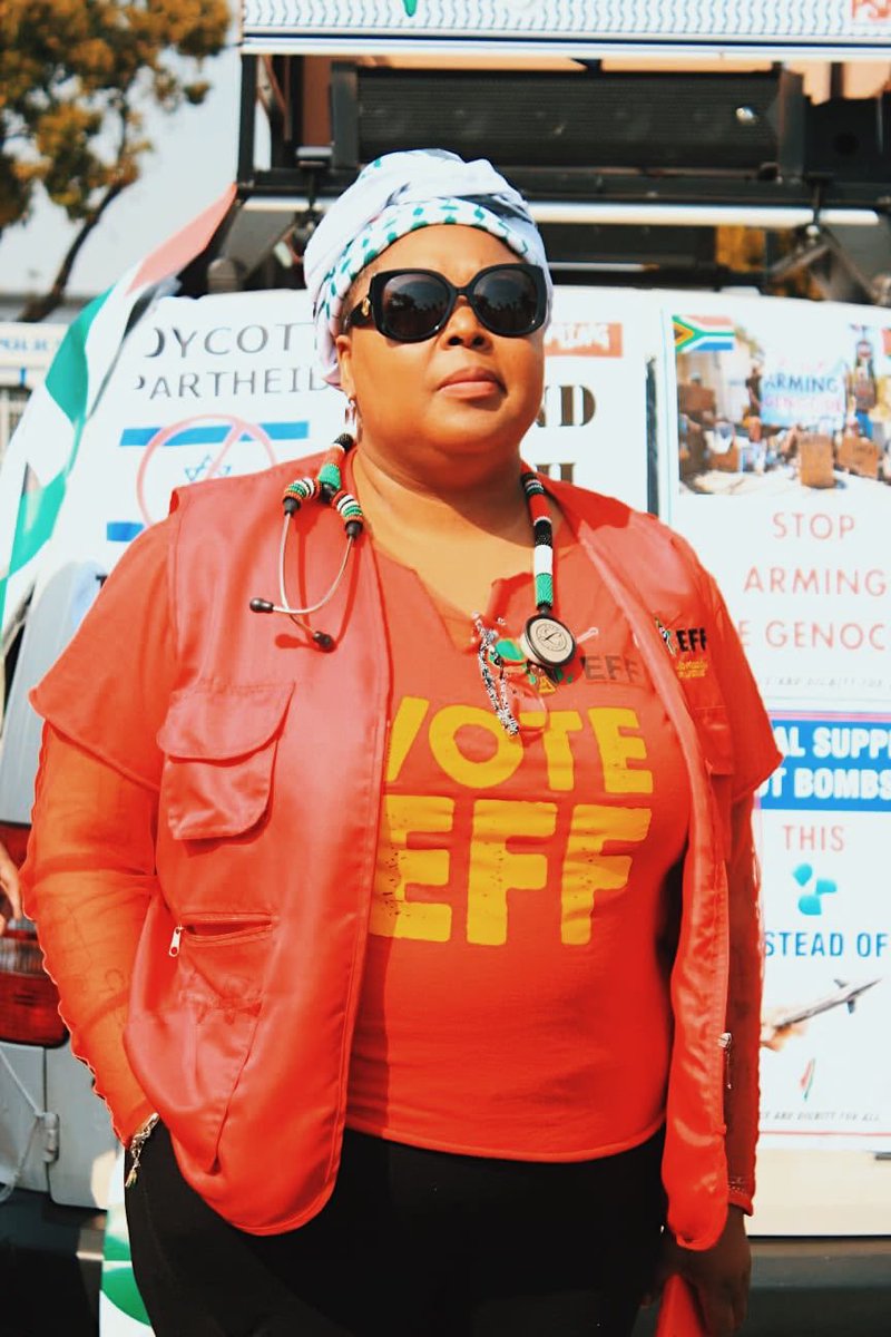 drtlaleng's tweet photo. In solidarity with all health and care workers in Gaza. Abducted, tortured and killed by the genocidal regime. My stethoscope 🩺 is a symbol of the oath takers - the ones who never leave. Release them all. Now! https://t.co/KD4D4FZzlI