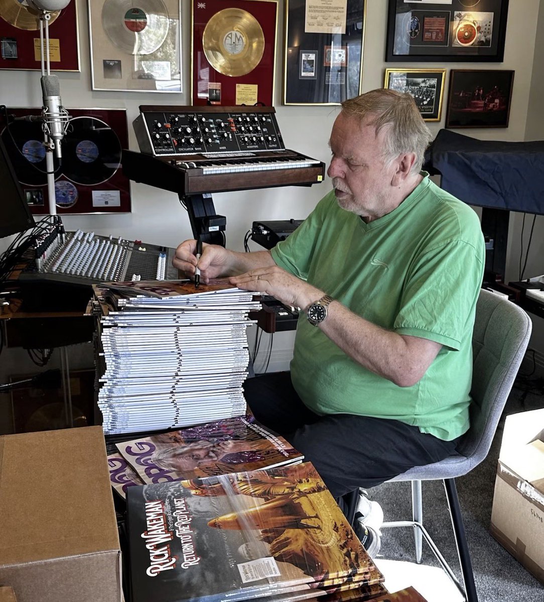 ProgMagazineUK's tweet photo. Here's @GrumpyOldRick signing copies of the special bundle cover of Prog 173. You can Rick's great new album, Return To The Red Planet, on crystal-clear double vinyl, along with that signed issue of Prog with our fantastic bundle.

Order yours here: https://t.co/8uuplkrT8j https://t.co/R8AS00y63N