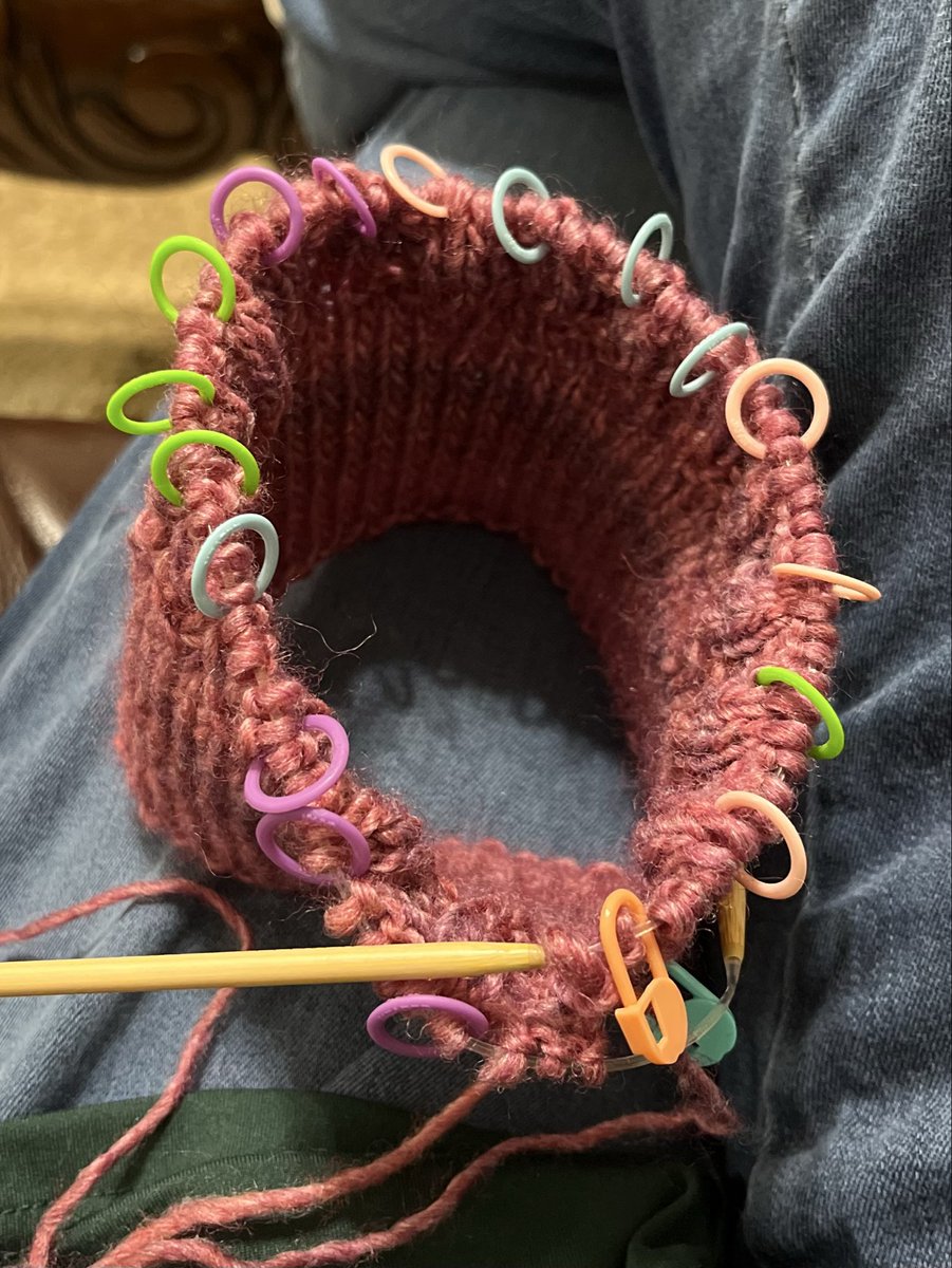ncmusings's tweet photo. When the knitting project has the potential to get very confusing very fast, the stitch markers show up. https://t.co/0ZMnJ9T1e3