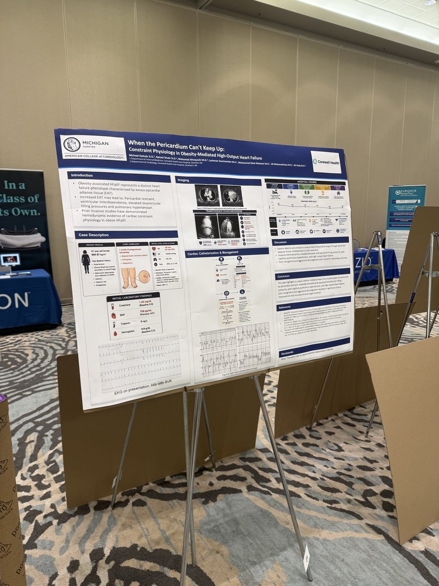 DBCardsFellows's tweet photo. Our fellows brought the science to Traverse City 🫀 Proud of the Corewell Health Dearborn crew at #ACCMichigan 2026!
#CardioTwitter #CardioX #FITs #CardiologyFellowship #HFpEF #STEMI #MedEd #CorewellHealth https://t.co/nm9GmkKClf