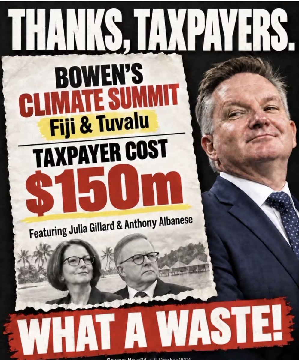 KatyKray73's tweet photo. Australia is spending about $150 million on a climate summit under Minister Chris Bowen, even though the countries that dominate emissions are not bound by it.

China produces roughly a third of global CO2, India about 8 percent, and the United States around 13 percent. Australia’s share is about 1 percent. Zeroing Australia’s emissions would barely move the global total, while China’s annual rise has often exceeded Australia’s entire output.

Without comparable constraints on the largest emitters, Australian cuts mainly shift industry and emissions offshore. The $150 million buys speeches, not measurable global reductions. Australians ultimately pay the price.