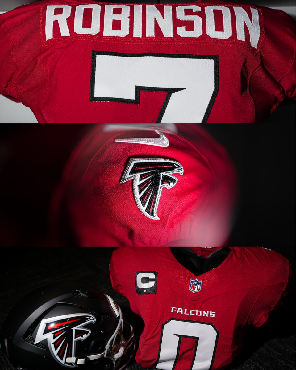 AtlantaFalcons's tweet photo. Red on the road 🔥 https://t.co/qc3g6Zc6wI