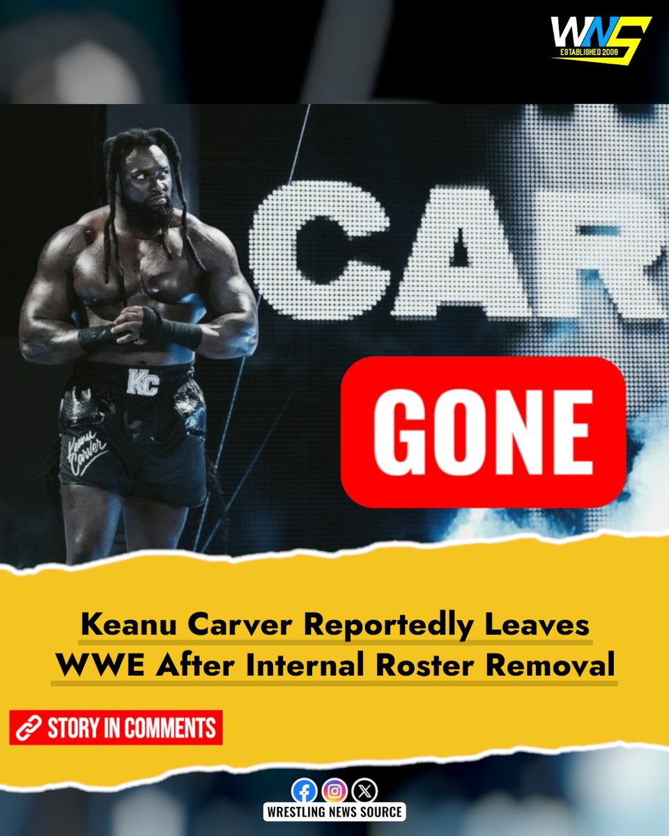 WNSource's tweet photo. Keanu Carver is reportedly gone from WWE!

Read more @ WNS: https://t.co/xnG8n2fzgK #WWE https://t.co/xJVtHVLwjj