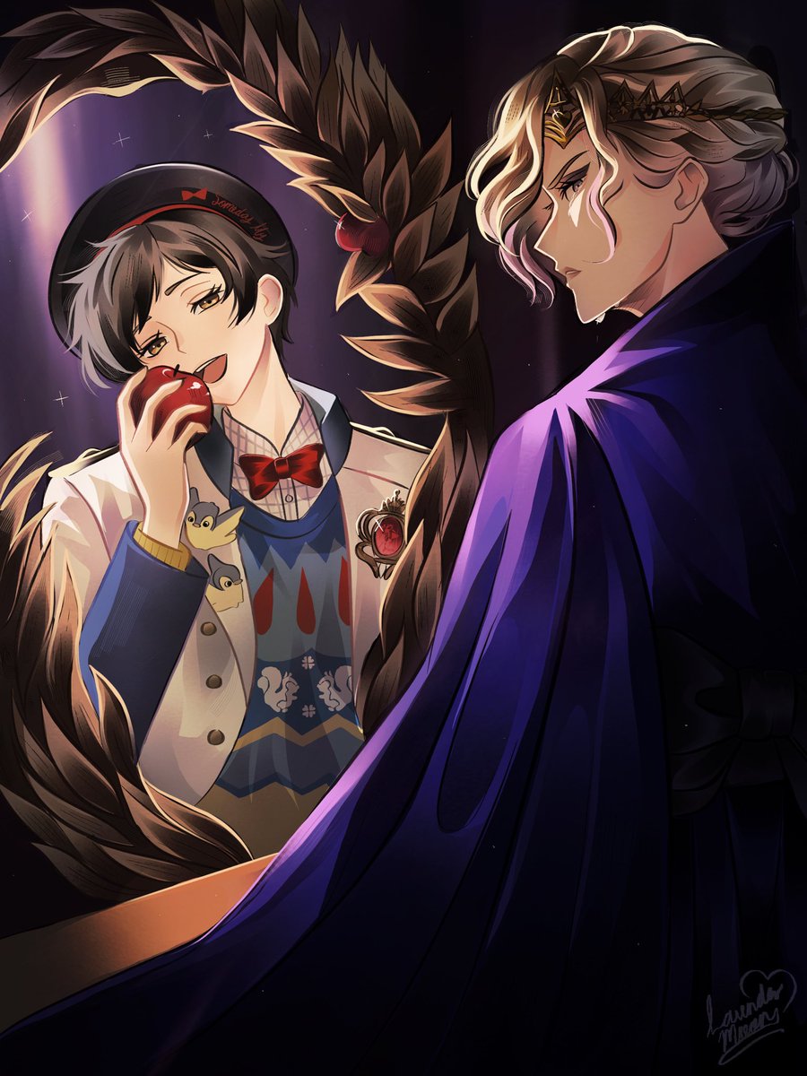 VilsCookie's tweet photo. I re drew a Neige and Vil piece I did a few months back! 
#twistedwonderland #neigeleblanche #vilschoenheit https://t.co/nMs7aPKE5R