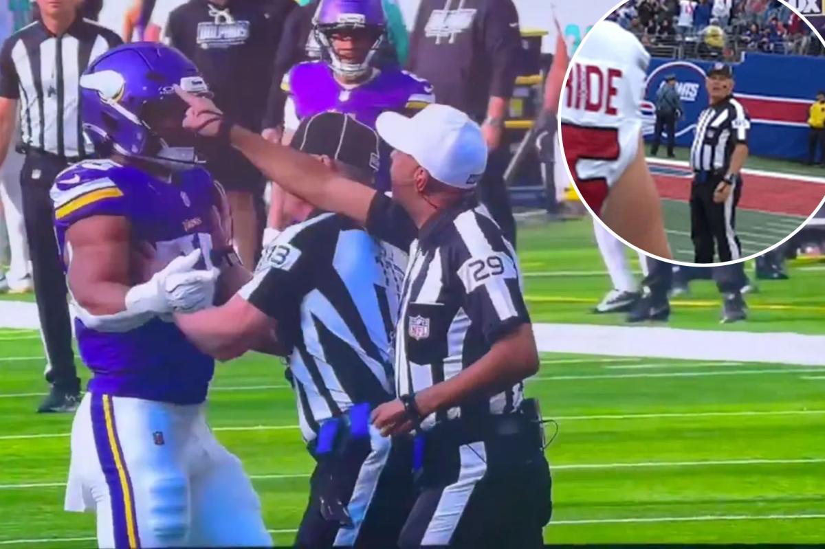 nypost's tweet photo. NFL suspends two refs for 'unprofessional conduct' after wild player altercations https://t.co/vHXgWD4T48 https://t.co/VhH9im5sAK