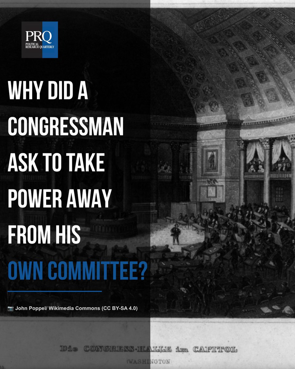 PRQjournal's tweet photo. In 1857, a congressman asked the House to take a bill away from his OWN committee. New research in the PRQJournal explains that House committees didn't get real leverage the moment they were created in the 1820s, and instead developed overtime.
🔗Link: https://t.co/m4JRWgU67c https://t.co/IKGLSi2NTZ