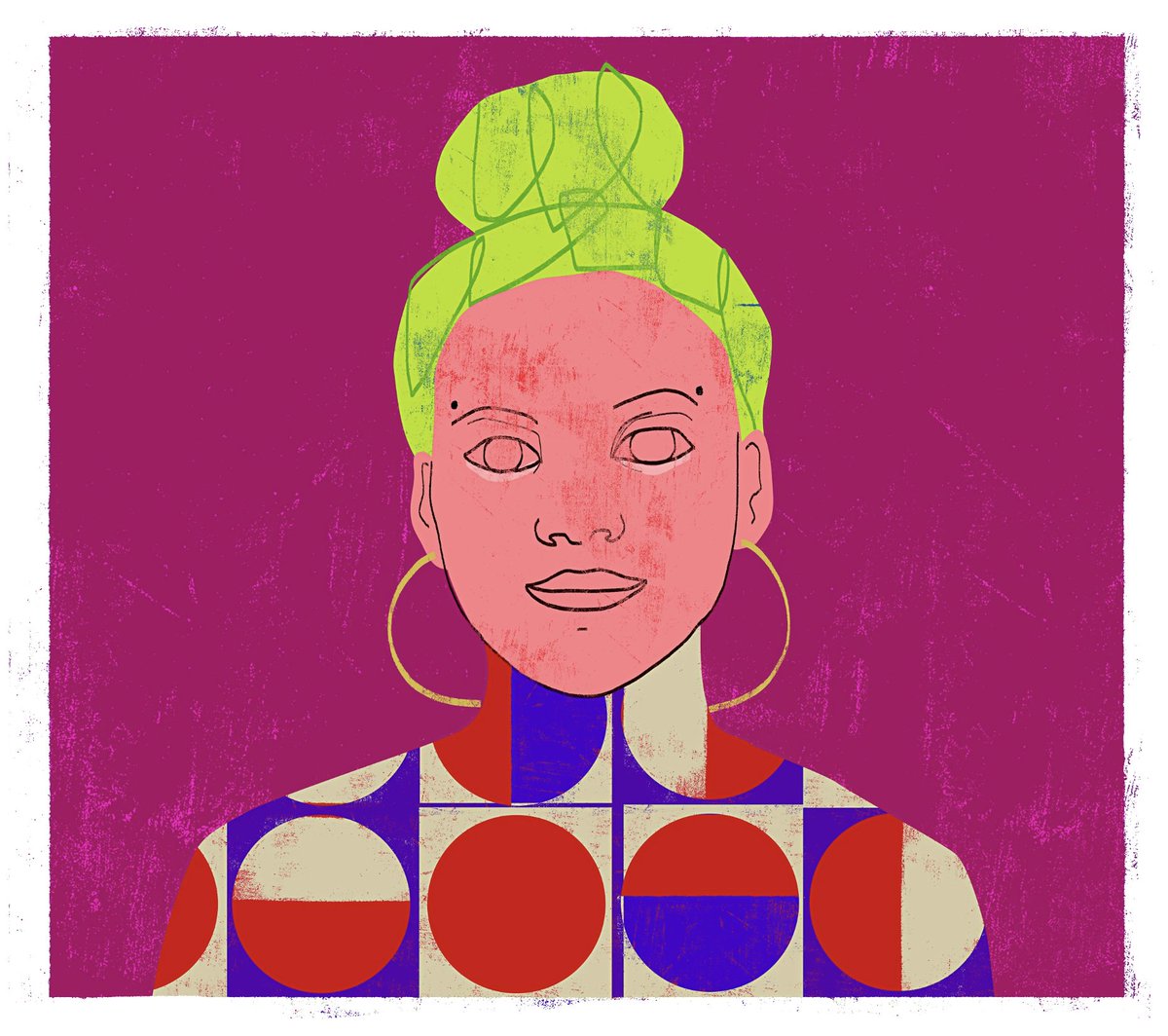 Behance's tweet photo. Putting personality on paper, Luciano Cian gives each portrait its own mix of color, texture and character. ✏️ https://t.co/IEcmc7jJOb