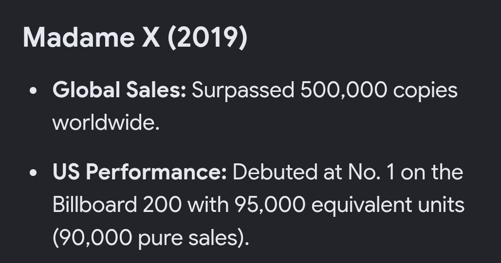 BtsPyt's tweet photo. @headwandastan3 @00mant @Chozen411 Same repetitive nonsense every time. The 2000s where MJ was barely active in music. How was Madonna doing in the 2010s? Especially with Madam x. How do you go from selling 30m to 500k?? https://t.co/dQmOU3F9n1