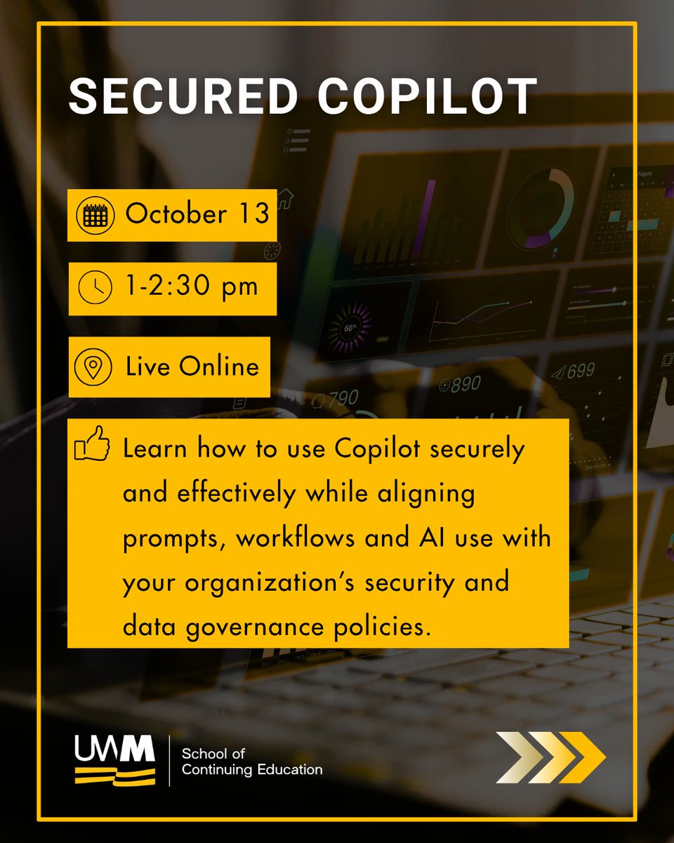 UWMContinuingEd's tweet photo. Build practical Copilot skills you can apply immediately, from writing effective prompts to designing AI-enhanced workflows with three live online courses. 

Unlock the full power of Copilot. Register today! https://t.co/srC3BE34U9 https://t.co/7LF5GcZoxL
