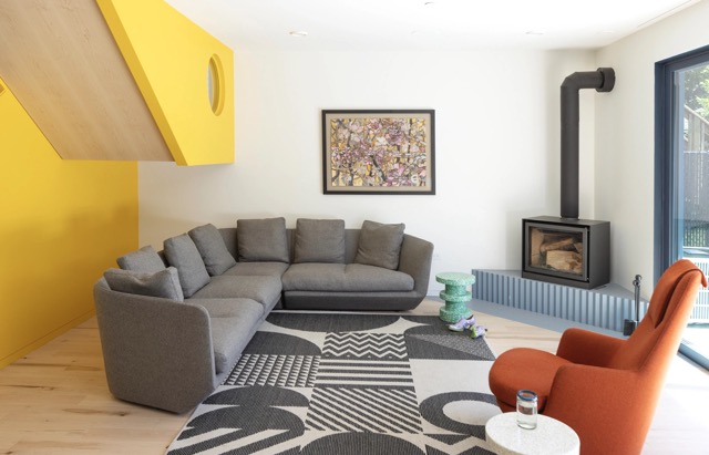 Architizer's tweet photo. #ProjectOfTheDay: Fluevog House by MA+HG Architects
The Fluevog House brings bold colour and geometric forms to a Vancouver family home, with a sea-green gable, circular and triangular windows, and a bright yellow roof deck. Designed as a Net Zero home, its playful geometry also responds to the practical demands of solar energy and high-performance construction.
📍 Vancouver, Canada #ArchitizerAwards
Photos by: Janis Nicolay Photography
Details: https://t.co/8ZTBst2jFw