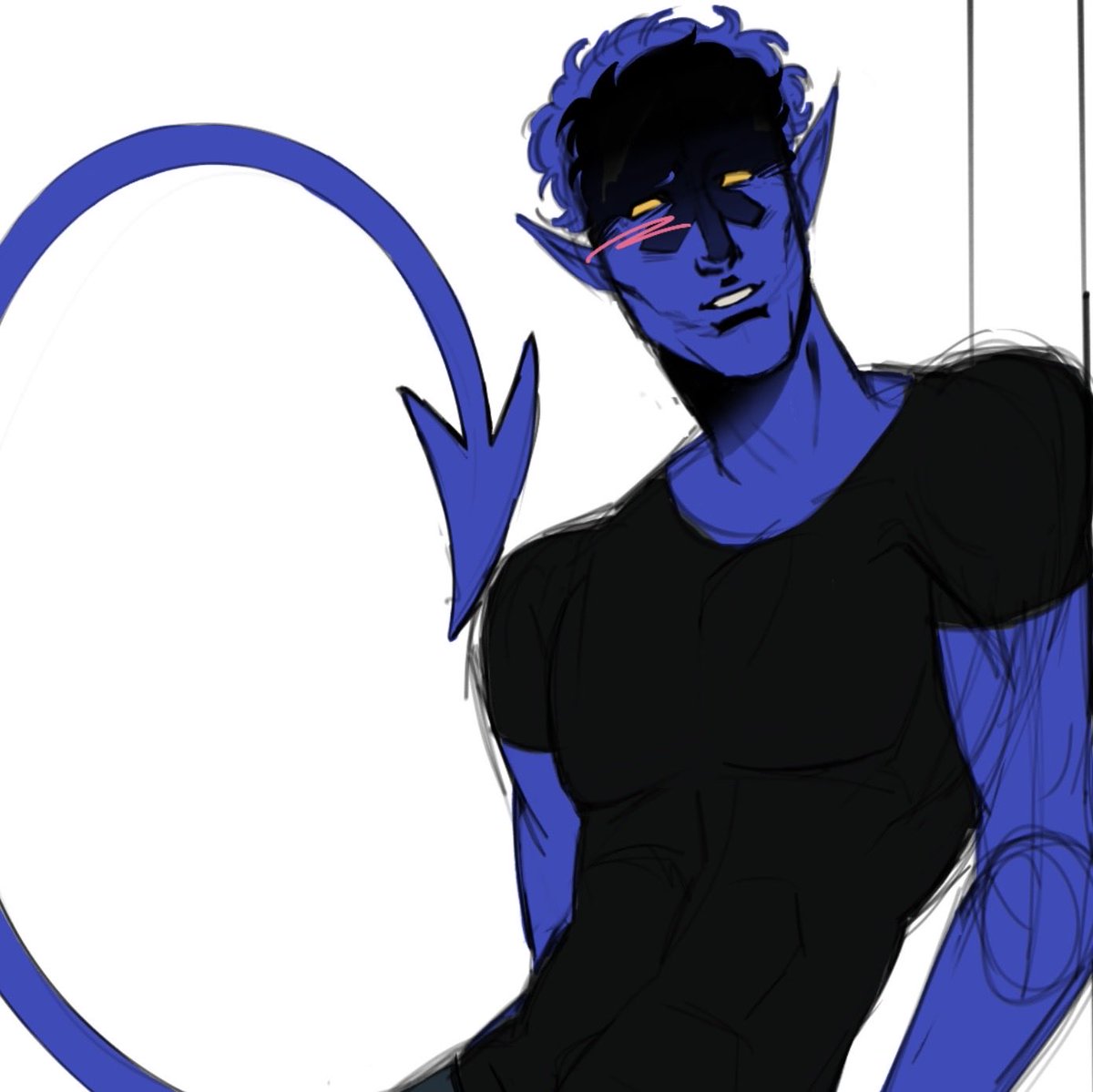 evil_sause's tweet photo. Kurt wip! I was debating drawing him in his tighty whiteys https://t.co/KqrR4aPXDi