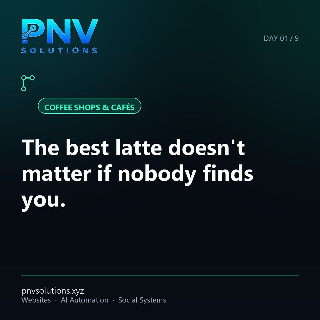 PNV_Solutions's tweet photo. The best latte in town doesn't matter if nobody can find your hours online. Site + AI chatbot + auto-posting, handled. First Month Free. https://t.co/jnka57X3eP #PNVSolutions #AlbuquerqueCoffee https://t.co/J5G6cMHkIE