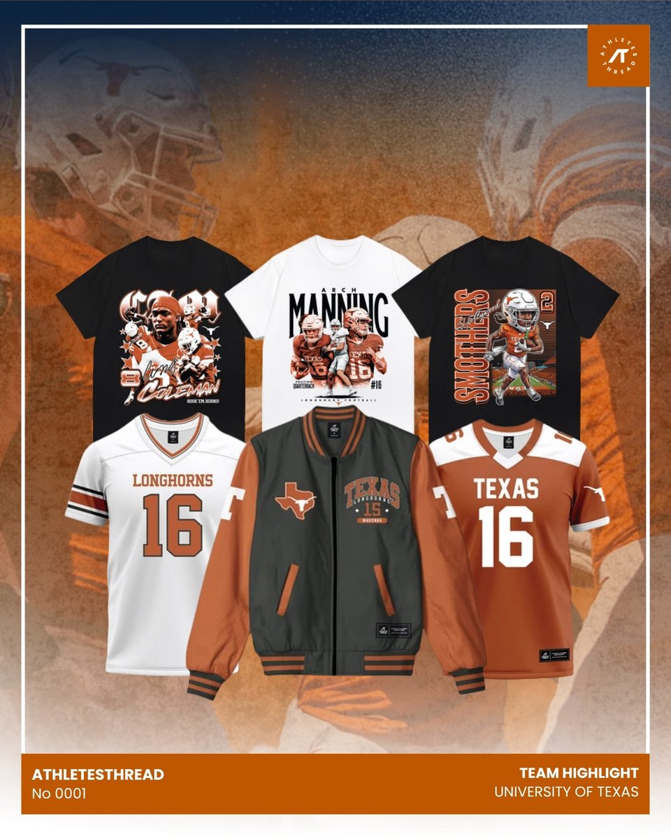 TexasThreadsNIL's tweet photo. 🤘 4-0 and UNDEFEATED! The Longhorns are rolling! 🧡🔥

Rep the Longhorns and show your Texas pride all season long! 🤘🏈

🛍️ Shop Now: https://t.co/4NnQgF5wIQ https://t.co/KazTW9Np9h